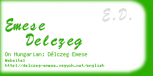 emese delczeg business card